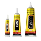 Glue T8000 Retail 15ML Rhinestone Adhesive Glue Toughened Instant Adhesive Super Glue T8000 15ml