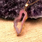 Pendant Necklace Pendants Wholesale Natural Stone Bead Necklace Solar Quartz Stalactite Bohemian Druzy Pendant Necklace