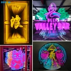 Wedding Decoration Free Design Wedding Decoration Flexible LED Illuminated Logo Multi Layer Mirror Custom Neon Signs