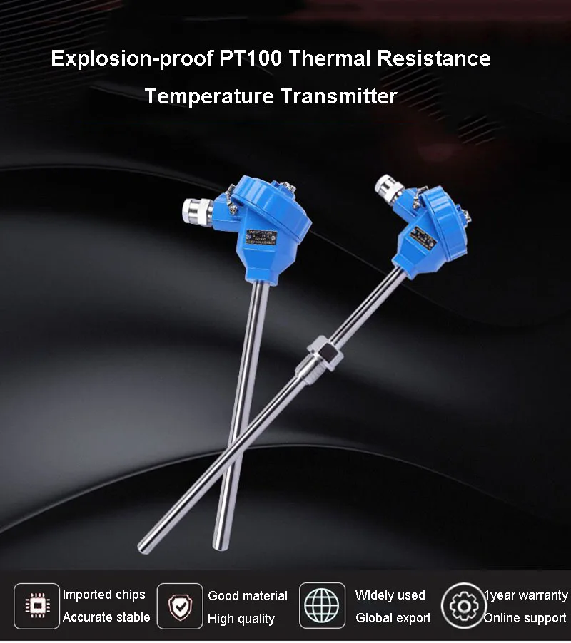 High Temperature Thermocouple Pt100 Temperature Sensor K Type Armored