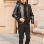 Coats Wholesale Custom Men PU Leather Coats Thick Jackets With Pocket