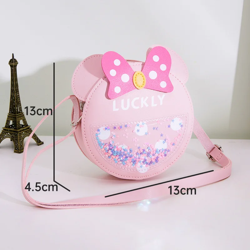 MB4 Fashion children's crossbody bag Cartoon cute Bowknot single shoulder coin purse Mini girl Princess Bag
