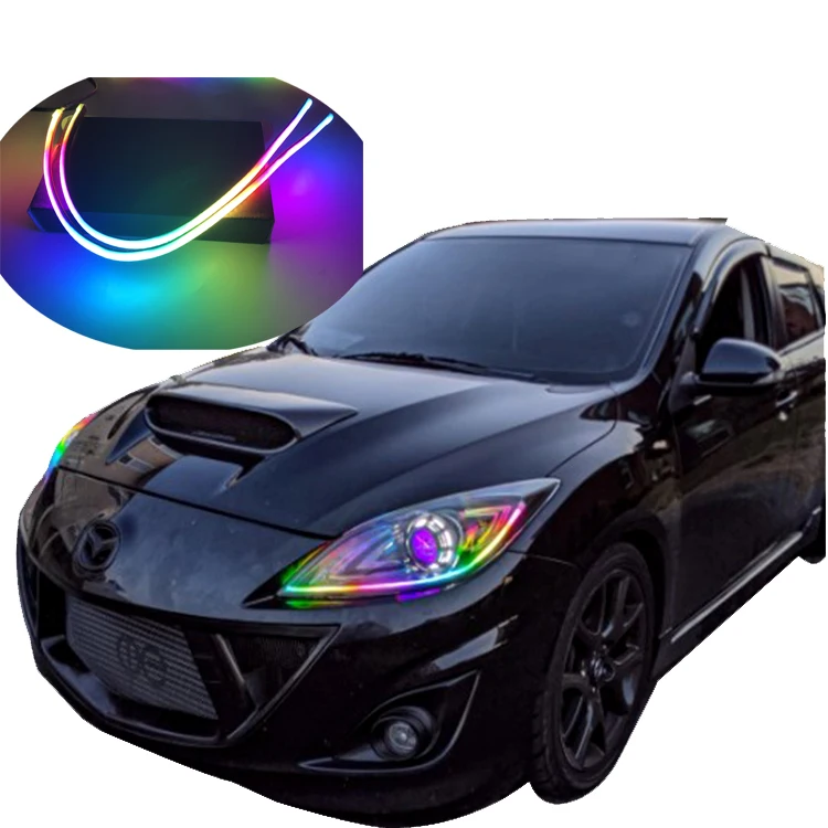 car angel eyes drl flexible led