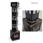 Rotating Floor With Free Standing Rotating Cardboard Floor Display Rack With Hook For Hair Brush