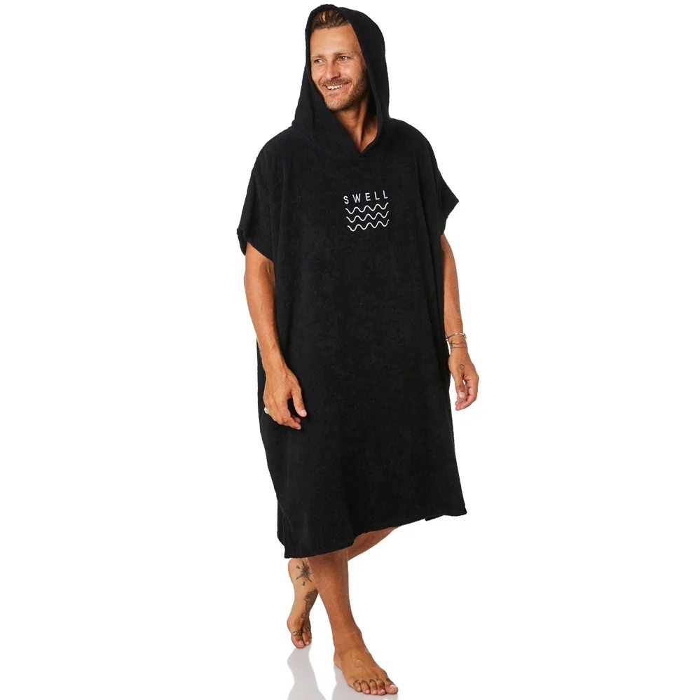 cotton dry changing surf poncho towel hooded  beach towel swimming drying towel