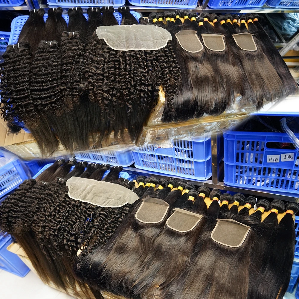 Cuticle Aligned Deep Wave Bundles With Closure,5x5 Transparent Lace Closure,Double Drawn Human Hair Bundles With Closure Set