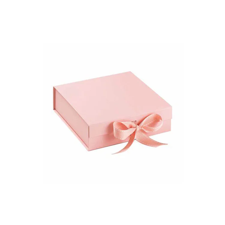 custom rigid white magnetic closure gift box with