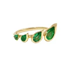 Eternity Cz Ring Mysterious Jewelry 925 Sterling Silver Gold Plated Trendy Eternity CZ Ring For Women Wedding