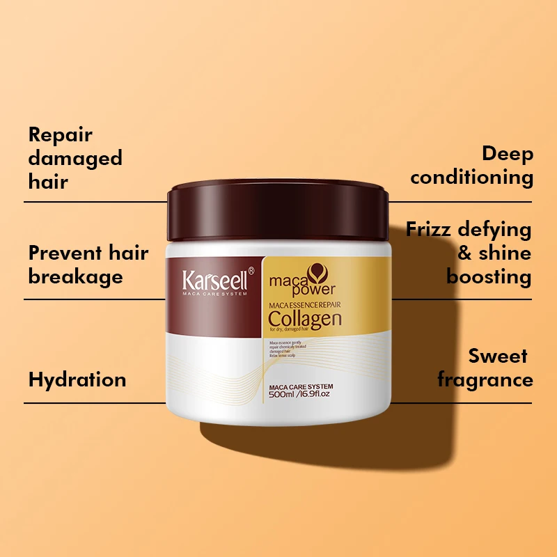 Karseell Professional Hot Sale Revitalize Restore Replenish Hair Treatment System Organic Hair Mask