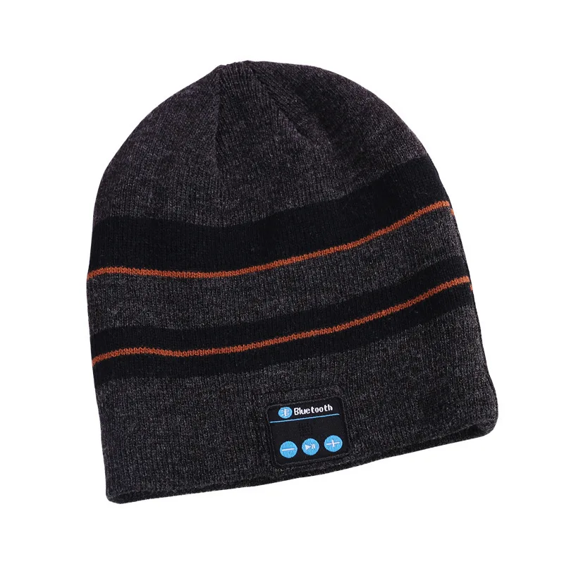 First quality wholesale winter warm knit LED lights beanie hats custom cotton