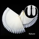 Oval Wholesale Plastics Clear Nail Display Oval 50tips Nail Color Chart