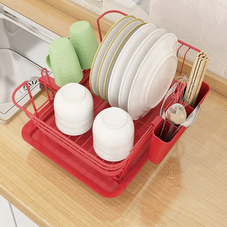 Kitchen Tableware Drain Rack Dish Drying Rack Storage Mug Basket Holders