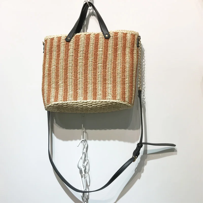 Straw Bag 2022 Women's Large Capacity Basket Woven Bag Portable Tote Beach Bag for Ladies