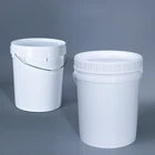 Polypropylene Plastic Bucket 4L 8L 18L 20L 25L 30L White Plastic PP Bucket With Screw Lid For Liquid Powder