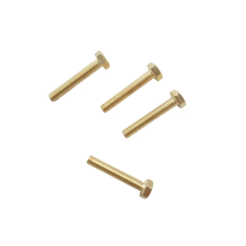 Brass Fastener DIN933 Hex Bolts with Plain Finish Hex Head manufacture