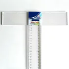Drafting Custom Brand Logo 24 Inch 60cm Promotion T-square Plastic Transparent T Ruler For Drafting