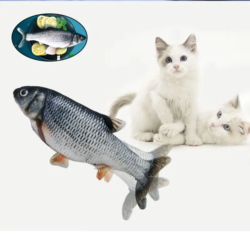  TOYANDONA Electric Fish USB Jumping Fish Dog cat Chasing Fish  cat Catnip Toy Moving cat Kicking Fish Toy Floppy Fish cat Toy cat Toy  Electric Fish USB Charging Fish Toy pet