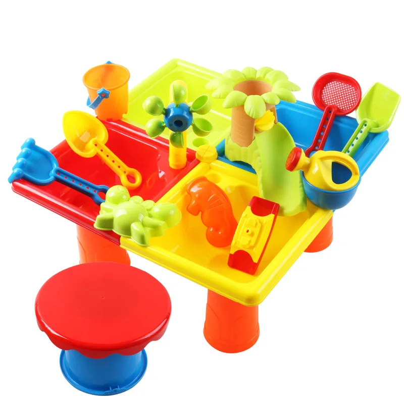 2022 Hot Sale Colorful Beach Summer Outdoor/Indoor Toy Water Sand Table, Water Table Toy, Sand & Water Table