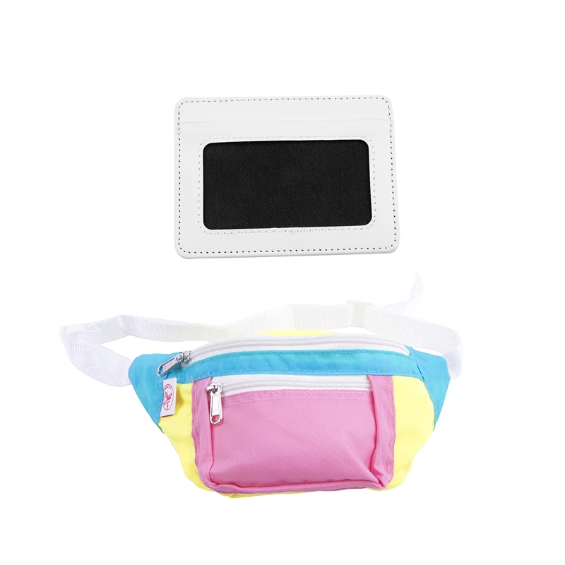 420D Nylon material mutil color fanny pack, 3 zipper waist bag with custom label or logo printing