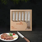 Cutlery Jumbo Stainless Steel Steak Knife Sharp Serrated Knives Cutlery With Wood Handle