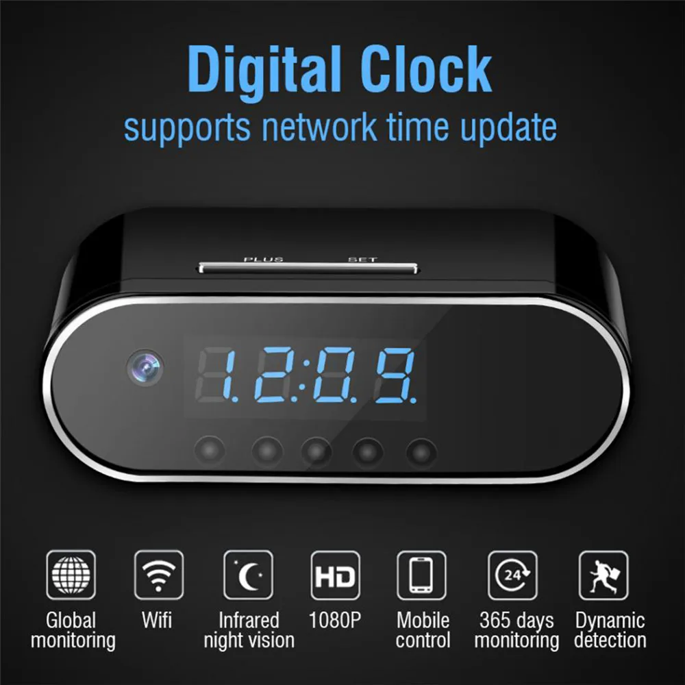 Z10 Clock Lookcam APP Smart Clock Camera WiFi Clock Camera with Resolution Motion Detection IR Night Vision