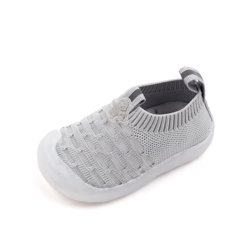 Spring and Summer Solid Color Mesh Surface Breathable Children Soft Soled Toddler Floor Shoes manufacture