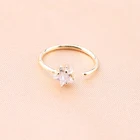 Piercing Nose Rings Nose Piercing IP Gold Titanium Zircon Star Prong Set Continuous Nose Hoop Ring Piercing