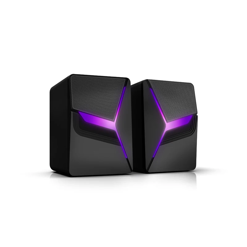 Laptop Pc Usb Power Audio Rgb Led Light Desktop Gaming Accessories Speaker Computer Portable Active 2.0 Stage Bluetooth Speaker