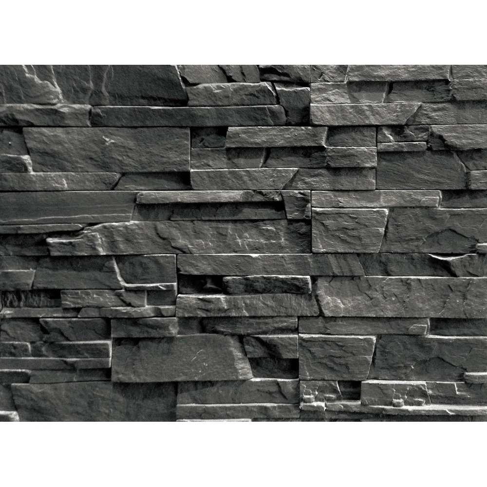 black stone wall tile