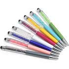 Pen Ballpoint Pen Quality 2 Function Creative Stylus Writing Gem Filling Glowing Custom Crystal Gel Ballpoint Pen