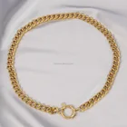 Gold Plated High Quality Necklace High Quality 18K Gold Plated Stainless Steel Thick Chain Necklace P203080