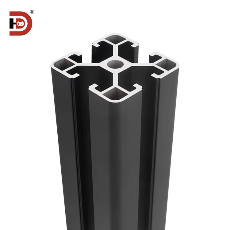 4040 Black Extruded Aluminum Profile 4040 Equipment Rack 2.0mm Thick Aluminum Alloy Profile factory