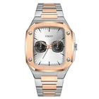 Wrist Watches New Custom Square Luxury Miyota Movement Stainless Steel Quartz Wrist Watches For Men
