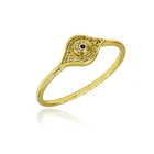 Sterling Ring Fashion Piece Ellipse Blue Crystal Zircon Sterling Silver 925 18K Gold Ring