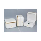 Custom Wholesale Luxury PU Leather Pendant Gift Jewelry Packaging Boxes White Velvet Necklace Box