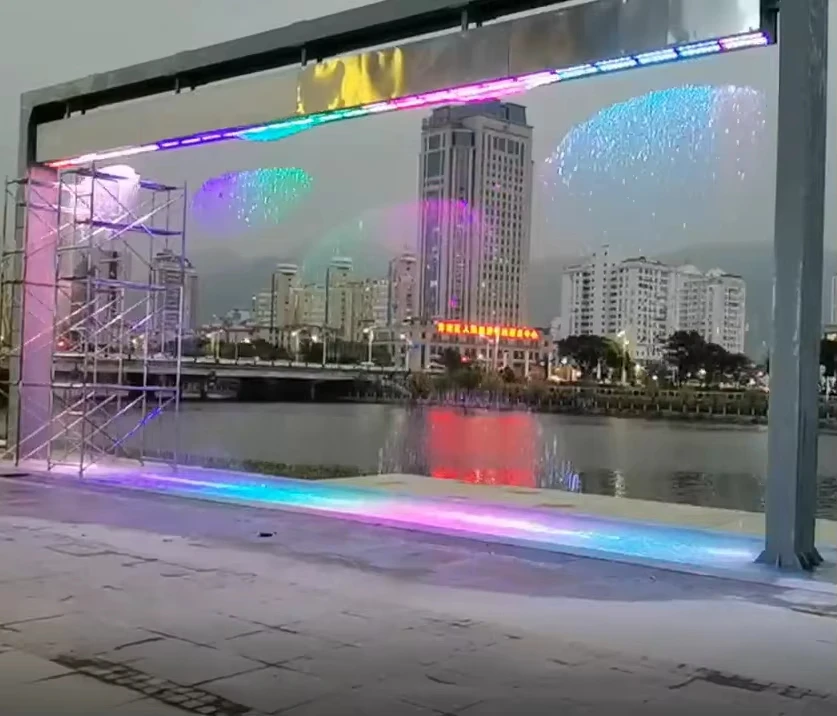 Garden Pool Laminar Water Jet Fountain with 1w 3w RGB DMX 512 Stainless Steel Lights supplier