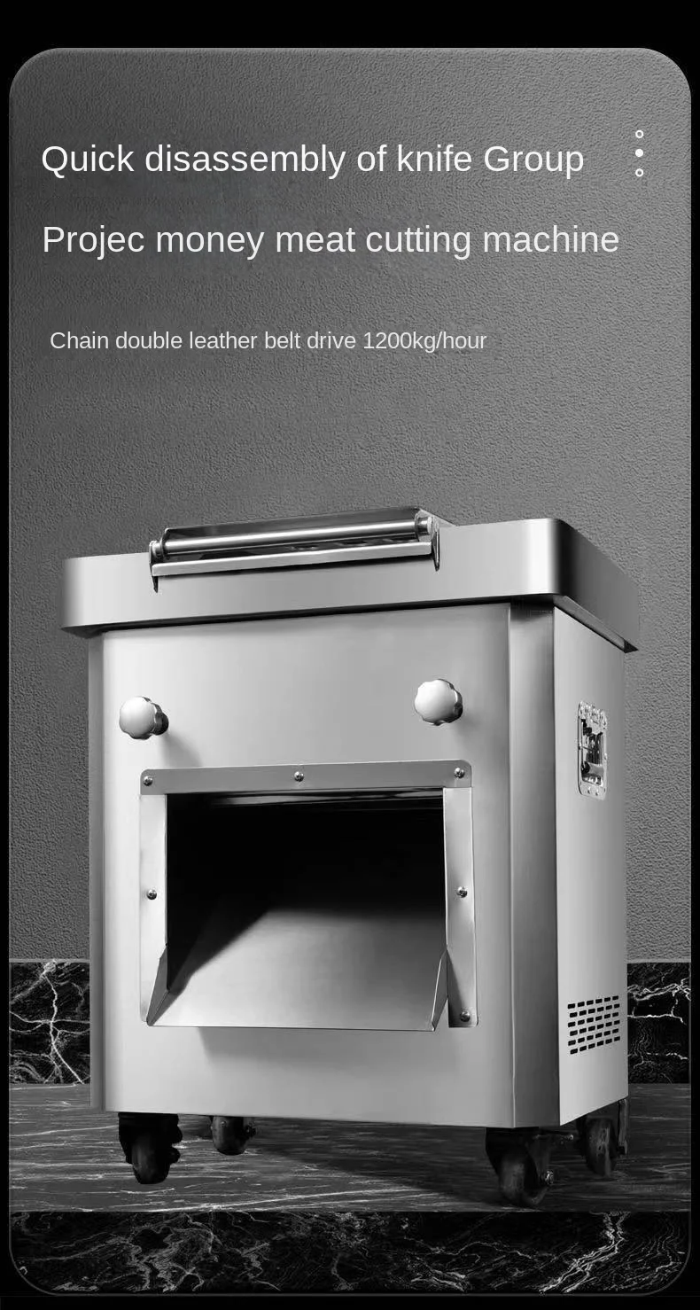 Hot Sale Meat Lamb Shoulder Square Slicer Steel Metal Grinder Efficient Meat Product Making Machine Meat Cutter