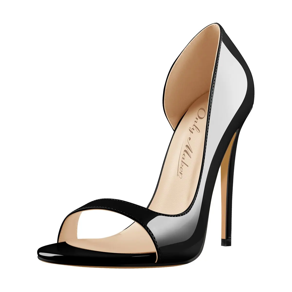 Black Open Toe Side Cut Stiletto High Heel Sandals - Buy Custom Wholesale  Women Open Toe Women Shoes Stiletto High Heel Sandals,Women High Heel  Leather Sandals Open Toe Comfortable Sandals,Ladies Open Toe