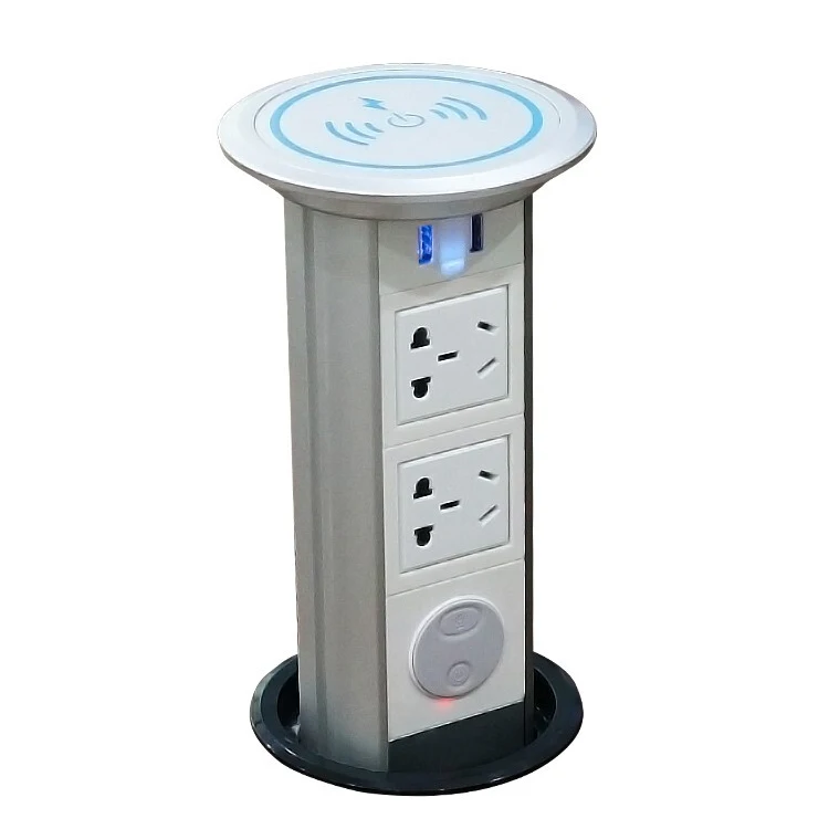 1 Automatic MOTORISED popup Kitchen WorktopsPower Socket with Wireless Charging