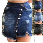 Skirt Jean Large Size Women's Bag Hip Skirt Solid Color Denim Skirt Women's Lady Jean Skirt