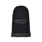 Men Custom Plus Velvet Thick Warm Windproof One-piece Ski Knitted Hat And Scarf Set Men Wool