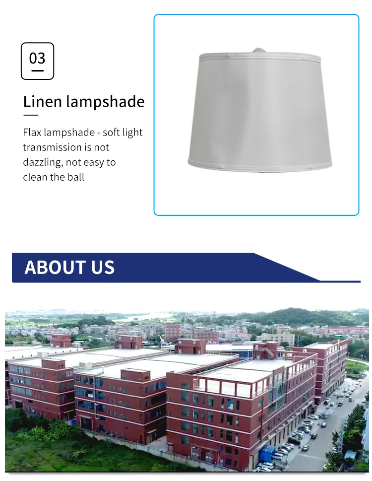 White linen touch switch Farm light Hotel bedroom table lamp