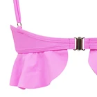 Beachwear 2021 Vendor Pink 2 Piece Swim Sets Beachwear Crinkle Fabric Swimwear