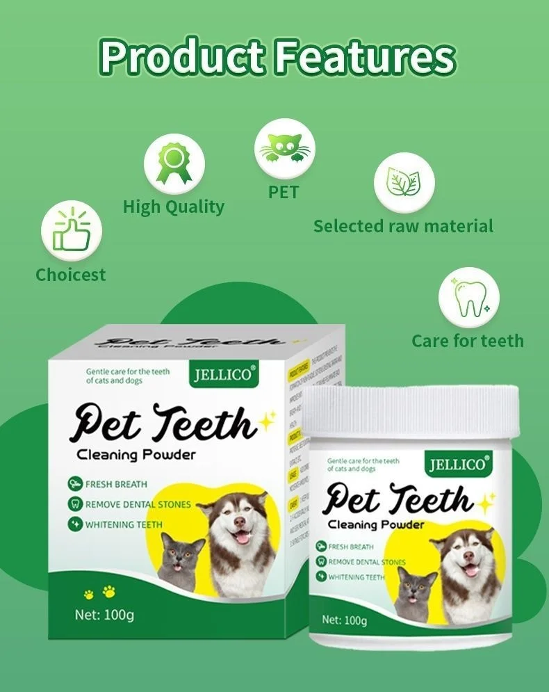New Pet Dental Powder for Cats and Dogs to Remove Bad Breath Pet Oral Care Dry Cleaning Powder Pet Products manufacture