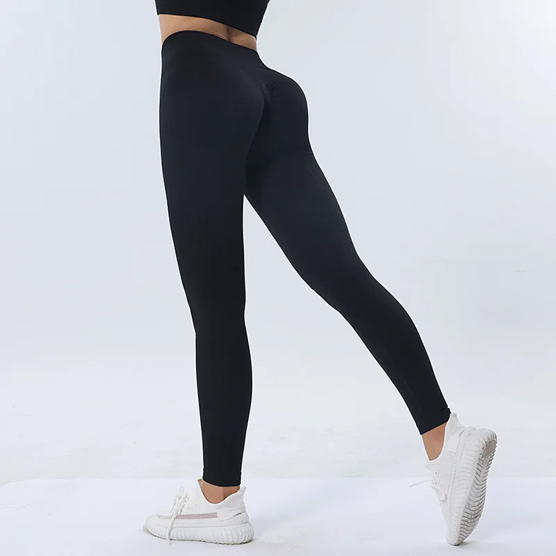2023 Custom Logo GYM Fitness Sets Outdoor Running Leggings Long Sleeve Suit Scrunch Butt Quick Dry Yoga Leggins Girls Sportswear