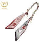 Metal WEIWAN Handbag Silk Ribbon Metal Chain Strap Handle Replacement For Handbags Purses Making Accessories