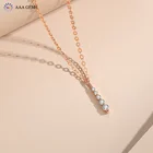 Pendant AAA Gems New Arrival 10K 14K Rose Gold Necklace Chain Moissanite Pendant