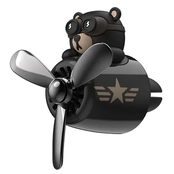 Bear pilot car decoration car aromatherapy air purifier solid air conditioner outlet car air freshener