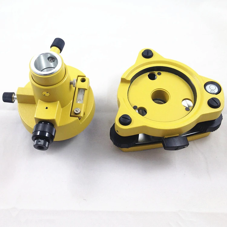 NEW YELLOW TRIBRACH & ADAPTER WITH OPTICAL PLUMMET FOR PRISM SET 