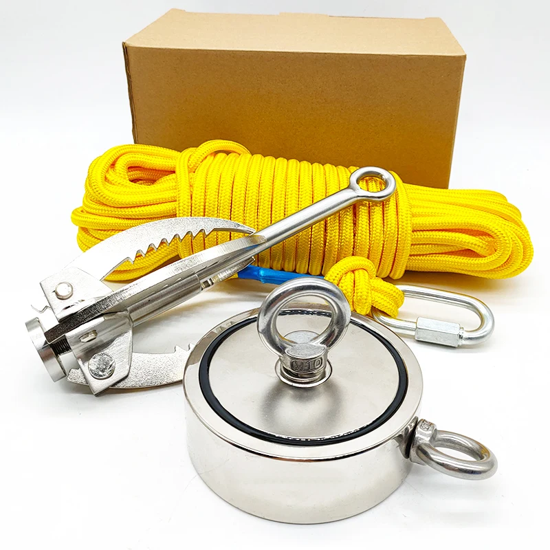 4000lbs Pull Force N52 Neodymium Fishing With Rope D135mm Double